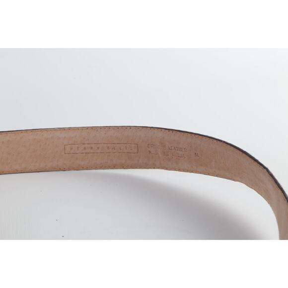Vintage Perry Ellis Brown Suede Leather Waist Belt Classic Size M - Picture 16 of 16